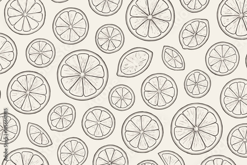 Lime and lemon slices arranged in a repeating pattern on a light background