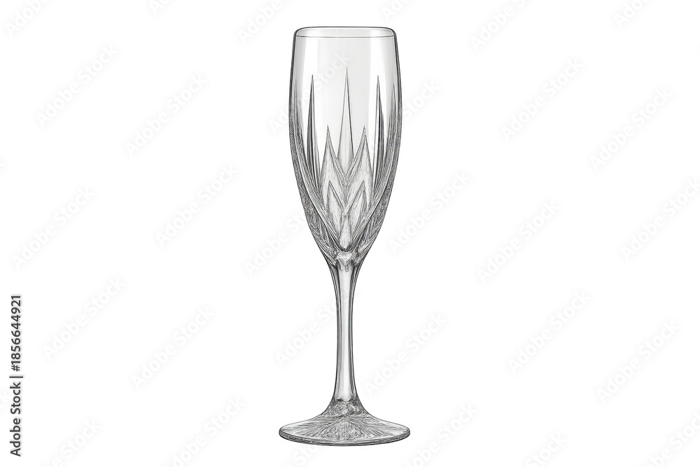 Obraz premium Elegant crystal champagne flute celebrating luxury toast