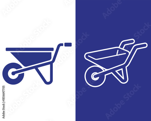Garden Wheelbarrow Icon Design