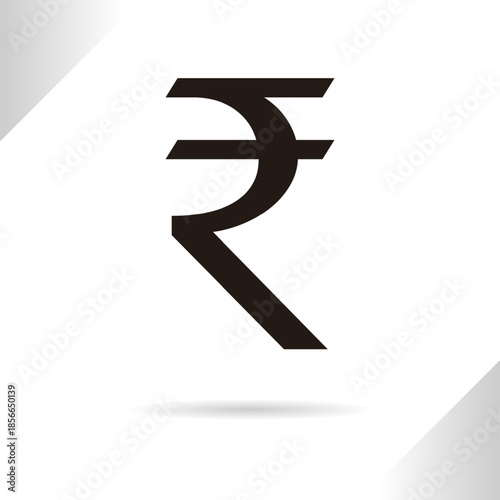 Rupee symbol isolated in white background