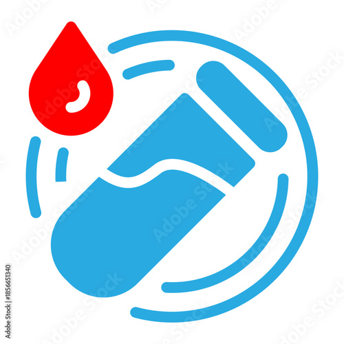 Blood Sample Cup Laboratory Icon