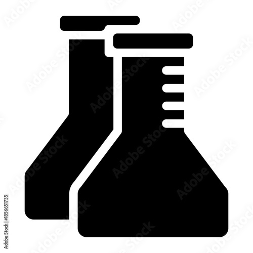 Glass Measuring Cup Laboratory Icon	