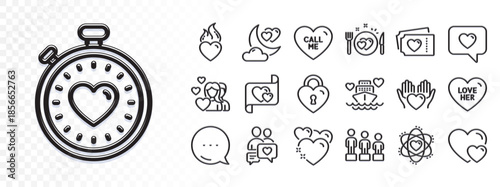 Love message, Equality and Heart line icons for web app. Glare of light effect. Message icon. Pack of Couple, Heart flame, Heartbeat timer pictogram icons. Vector