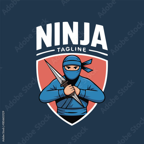 Ninja Holding Kunai Dagger