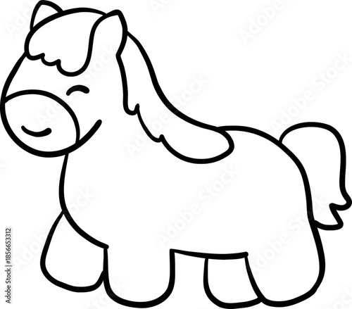 Cute Horse Outline