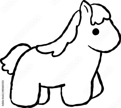 Cute Horse Outline