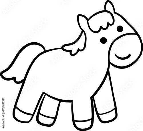 Cute Horse Outline