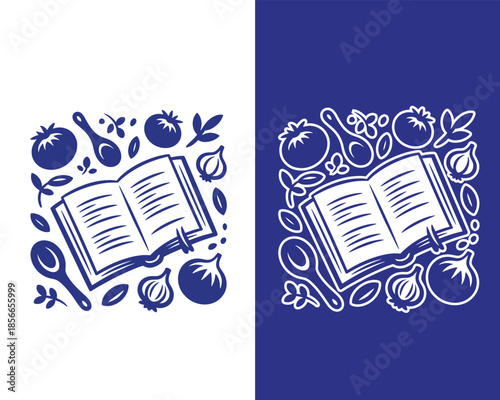 Kitchen Recipe Book Illustration