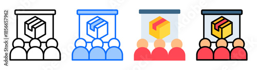 Product Presentation Icon Multiple Style Collection Set 