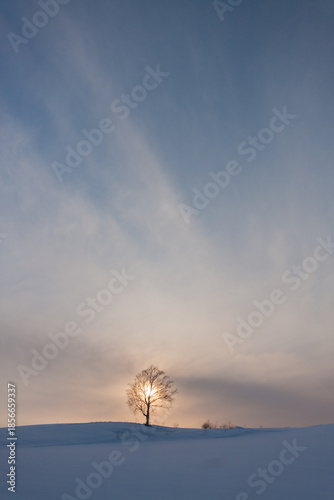 富良野、夕暮れ時