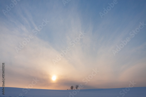 富良野、夕暮れ時