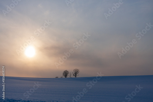富良野、夕暮れ時