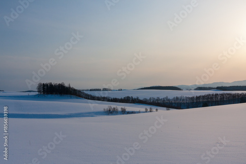富良野、夕暮れ時