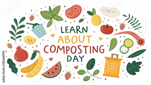 Colorful Vector Illustration of Composting Process