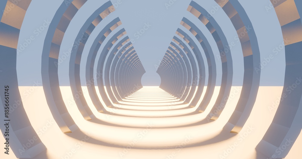 Obraz premium Abstract architecture background arched interior 3d render