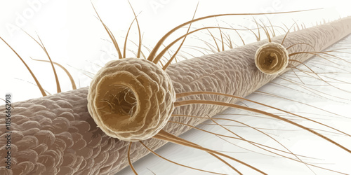 Detailed Plant Root Hair Cells Isolated for Study