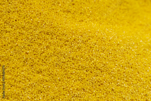 Fényképezés Close - up of yellow millet grains background