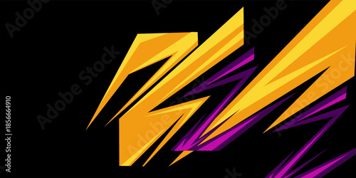 Abstract Car decal Background design vector. Graphic abstract stripe racing background kit designs for wrap vehicle, race car, rally, adventure and livery