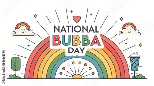National Bubba Day Colorful Vector Illustration