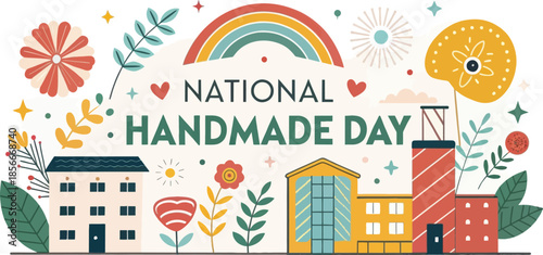 National Handmade Day Colorful Vector Illustration