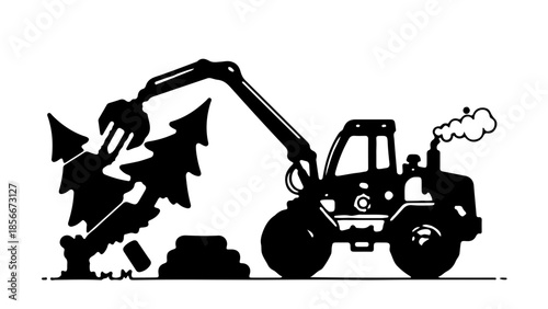 Military Armored Vehicle with Camouflage Pattern and Turret Cartoon Illustration Isolated