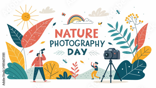 Vibrant Colorful Nature Photography Day Illustration