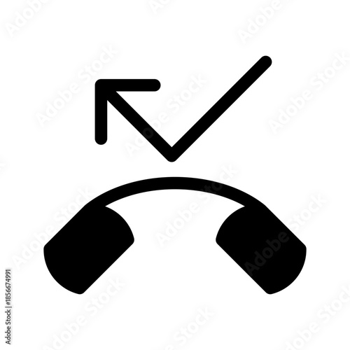 Missed Call Icon Vector Symbol Design Illustration