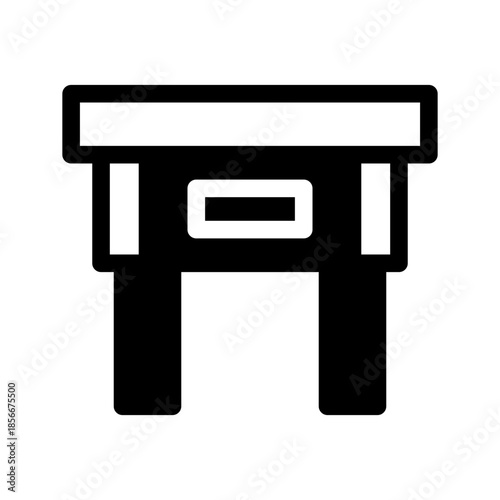 School Desk Icon Vector Symbol Design Illustration