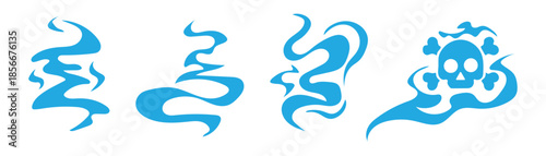 Bad Smell Odor Stink Wind Icon Vector Illustration