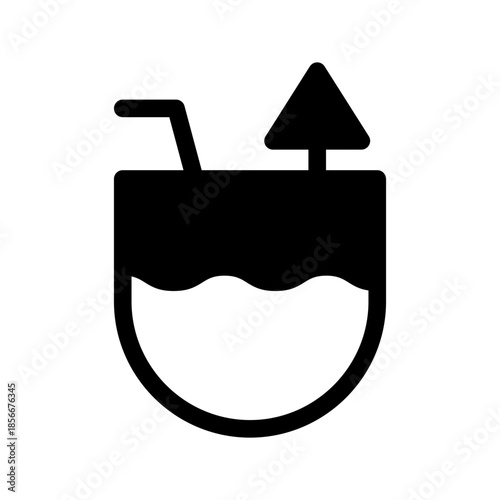 Coconut Water Icon Vector Symbol Design Illustration