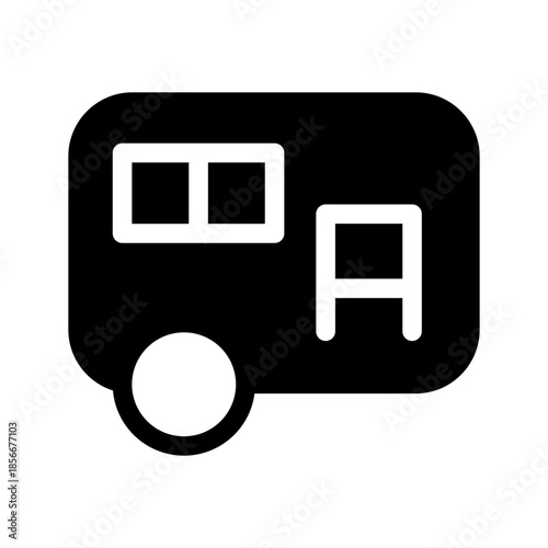 Camper Van Icon Vector Symbol Design Illustration