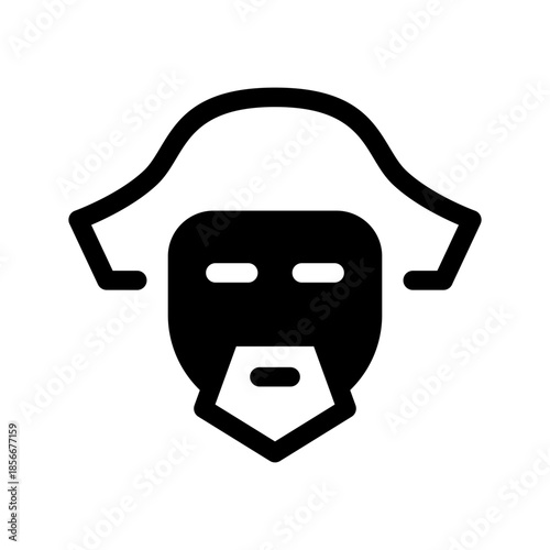 Pirate Person Icon Vector Symbol Design Illustration