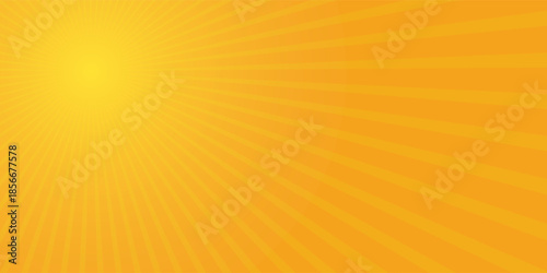 orange sun rays background design template