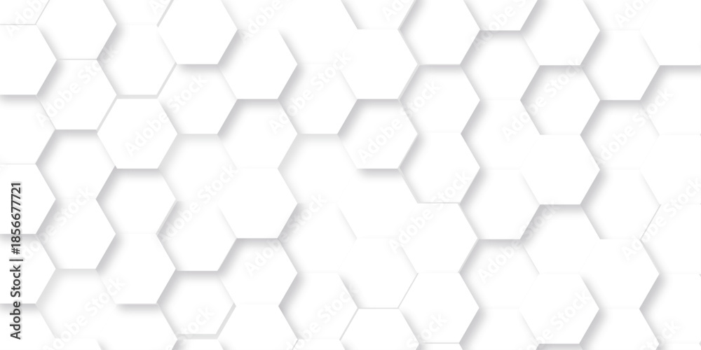 Fototapeta premium Background with hexagons. Abstract background with lines . white texture background. hexagon abstract background. Surface polygon pattern with glowing hexagon paper texture and futuristic business.