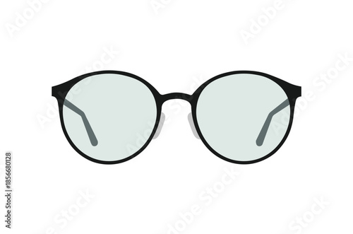 Modern Round Black Eyeglasses Icon
