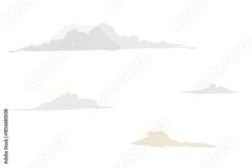 collection of cartoon cloud images without background