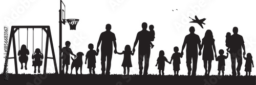 Happy family enjoying quality time together outdoors