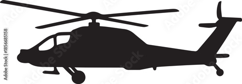 Military helicopter icon silhouette design vector illustration
