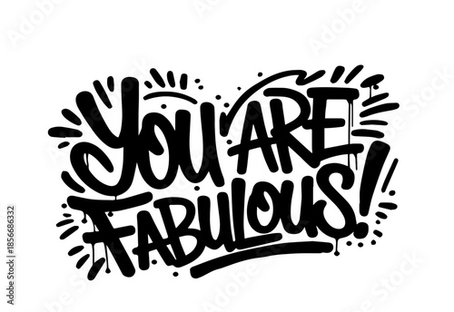 Street art graffiti. Urban wall spray painting,  Compliment frases