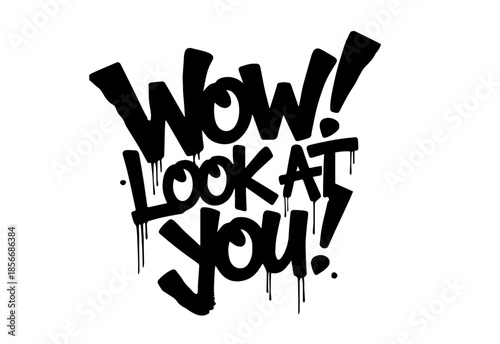 Street art graffiti. Urban wall spray painting,  Compliment frases