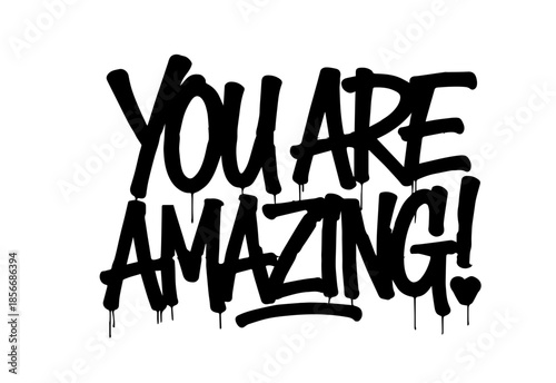 Street art graffiti. Urban wall spray painting,  Compliment frases