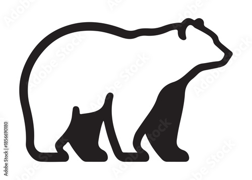 bear vector illustration, grizzly bear silhouettes, bear silhouette logo vector animals, bear black silhouette animals vector set, bear wild animal silhouettes on the white background