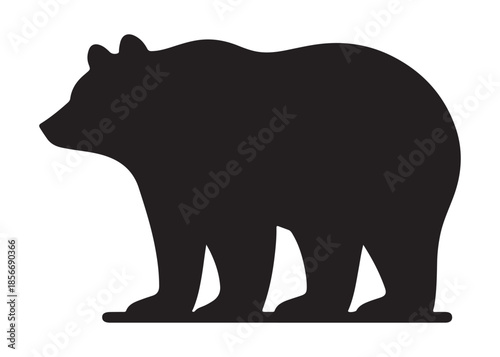 bear vector illustration, grizzly bear silhouettes, bear silhouette logo vector animals, bear black silhouette animals vector set, bear wild animal silhouettes on the white background