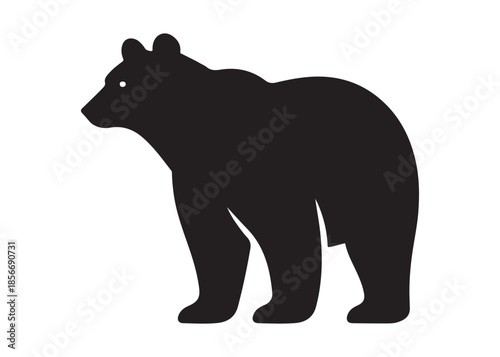 bear vector illustration, grizzly bear silhouettes, bear silhouette logo vector animals, bear black silhouette animals vector set, bear wild animal silhouettes on the white background