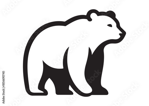 bear vector illustration, grizzly bear silhouettes, bear silhouette logo vector animals, bear black silhouette animals vector set, bear wild animal silhouettes on the white background