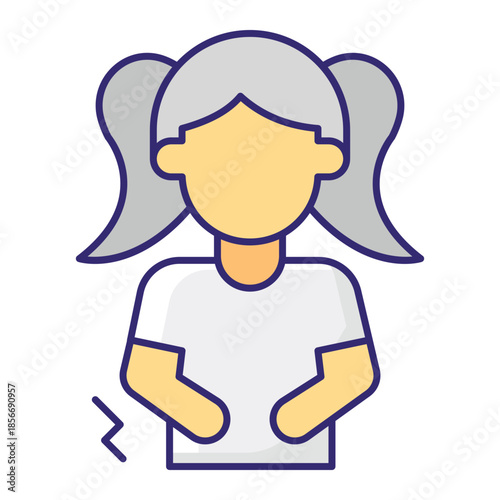 Pelvic Cramps Vector Icon which can easily modify or edit