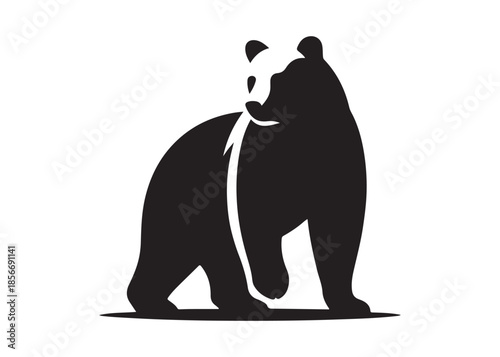 bear vector illustration, grizzly bear silhouettes, bear silhouette logo vector animals, bear black silhouette animals vector set, bear wild animal silhouettes on the white background