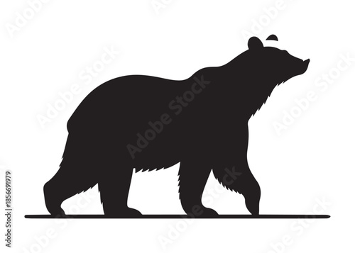 bear vector illustration, grizzly bear silhouettes, bear silhouette logo vector animals, bear black silhouette animals vector set, bear wild animal silhouettes on the white background