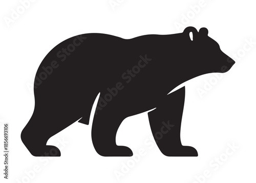 bear vector illustration, grizzly bear silhouettes, bear silhouette logo vector animals, bear black silhouette animals vector set, bear wild animal silhouettes on the white background