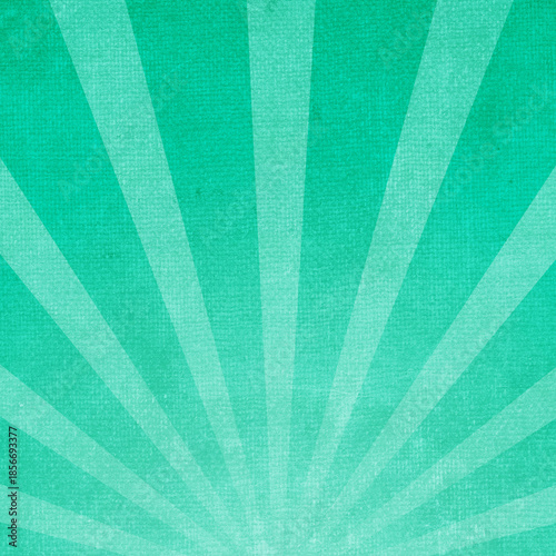 Green grunge radial sunburst background with canvas texture. Perfect for organic themes, retro posters, eco branding, and textured designs.